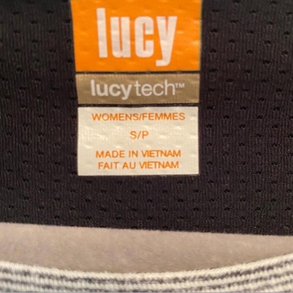 LUCY TECH DASHING STRIPED ATHLETIC PULLOVER LONG SLEEVE FITNESS TOP SIZE SMALL - Picture 3 of 4